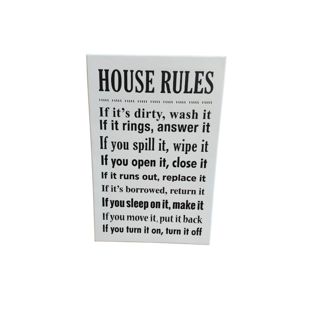 House Rules Wall Art image 0